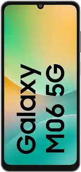 Front view of Samsung Galaxy M06 5G smartphone