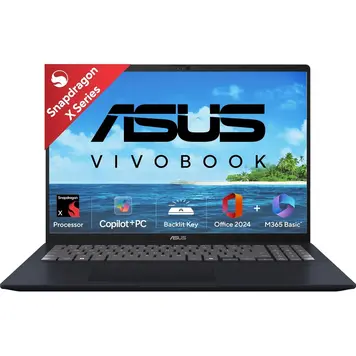 ASUS Vivobook 16 X1607QA-MB049WS laptop with Snapdragon X X1 26 100 processor, 16GB RAM, 512GB SSD and Windows 11 Main