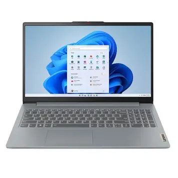 Lenovo IdeaPad Slim 3 15IAH8 front view with 15.6-inch FHD IPS display running Windows 11 Home
