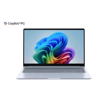 Front view of the open Samsung Galaxy Book 4 Edge NP750XQB-KA1IN with 15.6-inch Full HD anti-glare IPS display