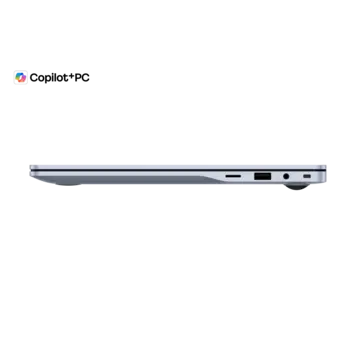 Left side view of Samsung Galaxy Book 4 Edge NP750XQB-KA1IN with MicroSD reader, USB 3.2, and audio jack.