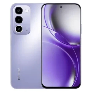 Realme P4R 5G 128GB 6GB front and back view showing triple camera in Lilac Purple